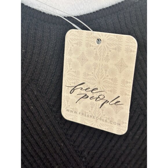 NWT Free People Beach Size Small Kristy Halter Maxi Dress Black Knit Stretch - Picture 8 of 9